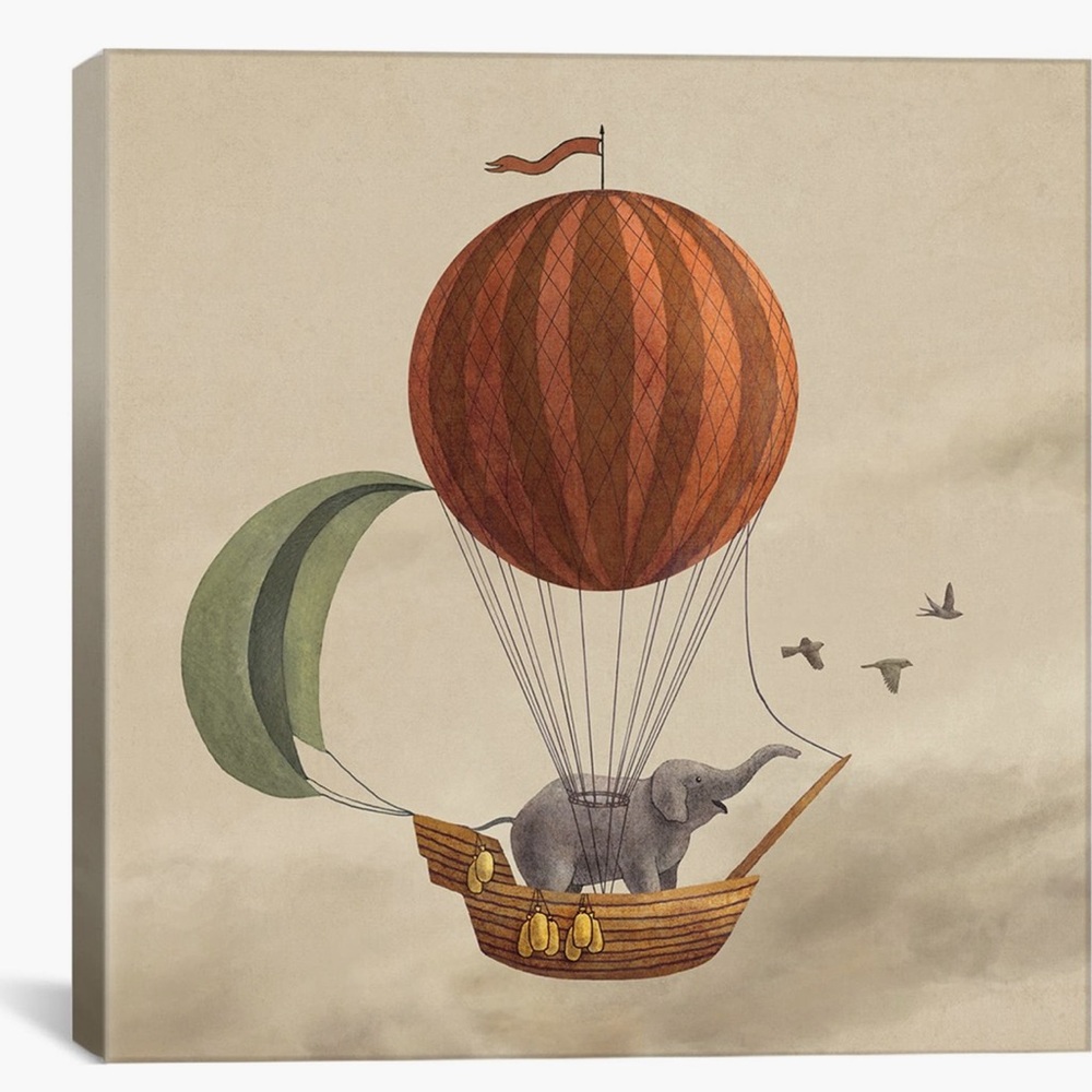 iCanvas ‘Adventure Awaits - Terry Fan’ Giclee Print Canvas Art (18” x 18”)